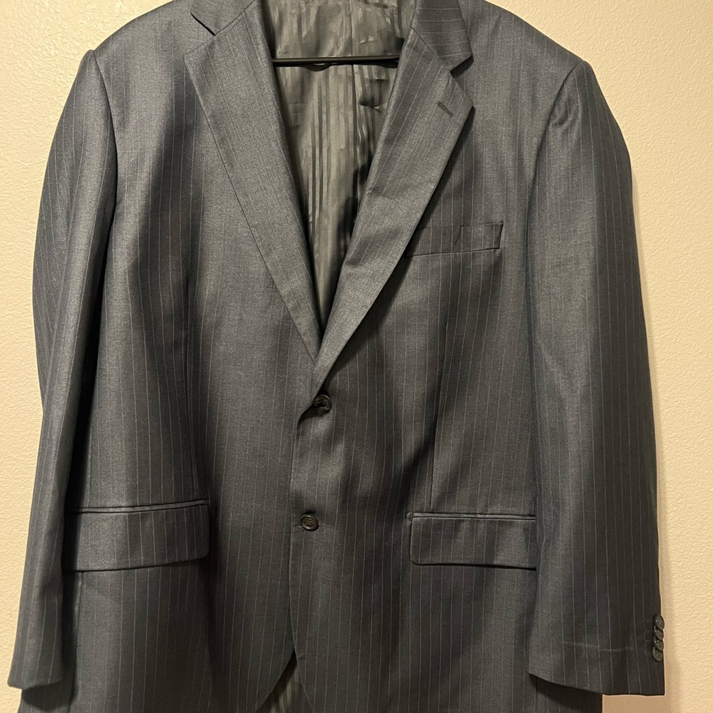 Moda Italia Mens Blazer Suit Jacket Gray 2-Button Size 50R Studio 101